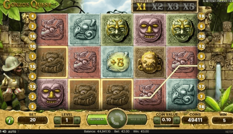 Gonzo's Quest slot screenshot